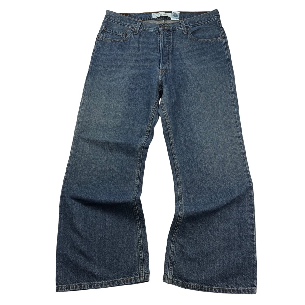 VTG Y2K Levis 567 Loose Boot Cut Jeans 36x30 Fits 35x30 Button Fly Baggy Grunge